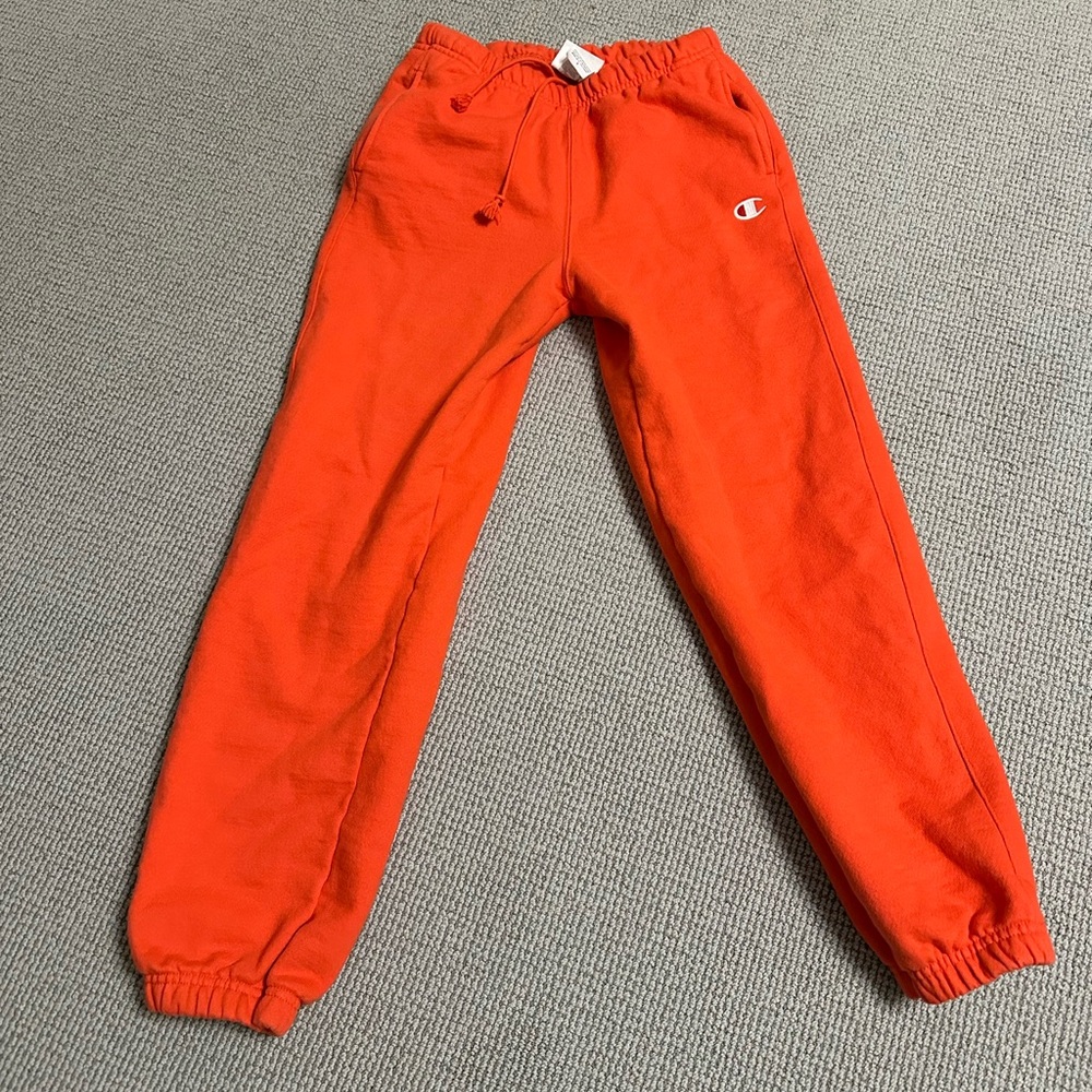 Small Women Champion Reverse Weave Vibrant Orange Joggers